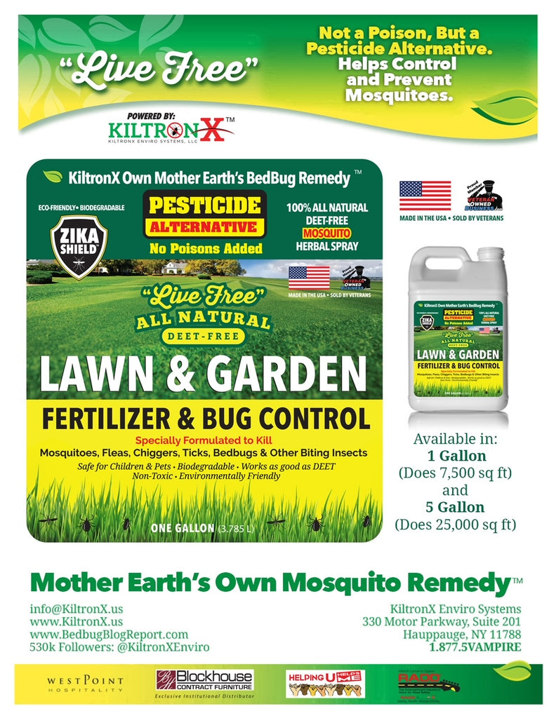 KiltronX Lawn & Garden Bug Spray & Natural BIO-Fertilizer - 1 Gallon Concentrate
