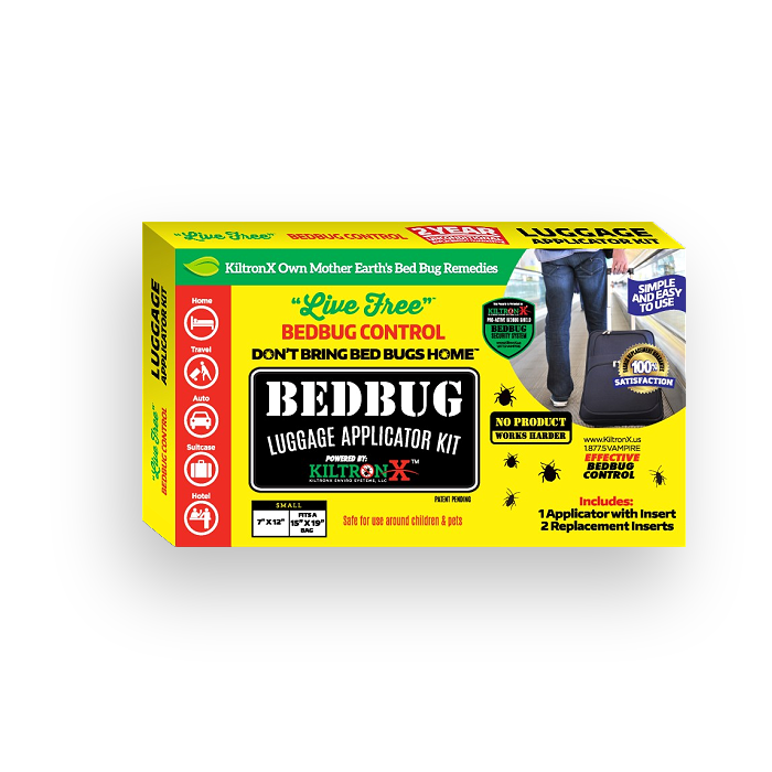 Live Free Bedbug Luggage, Suit Case, Back-Pack, Purse, Carry-On Applicator Kit