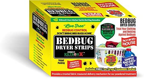 KiltronX Live-Free bed bug 'GRAM NEGATIVE' Dryer strips WITH 'LIGHTENING' - 75 count
